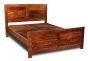 Cube Sheesham - Honey - Double Bed - In Stock-Honey