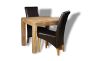 Light Dakota 80cm Dining Table & 2 Rollback Chairs