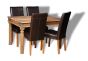 Small Jali Natural Dining Table & 4 Barcelona Chairs