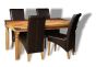 Jali Light Dining Table & 4 Rollback Chairs