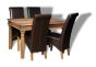 Small Jali Natural Dining Table & 4 Rollback Chairs