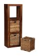 Dakota Triple Storage Cube with 3 Rattan Baskets