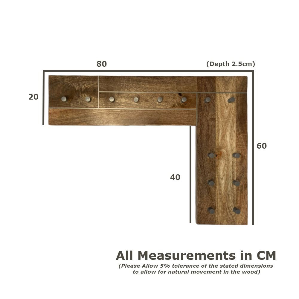 Inset Mango 80cm Coat and Key Hooks view 3