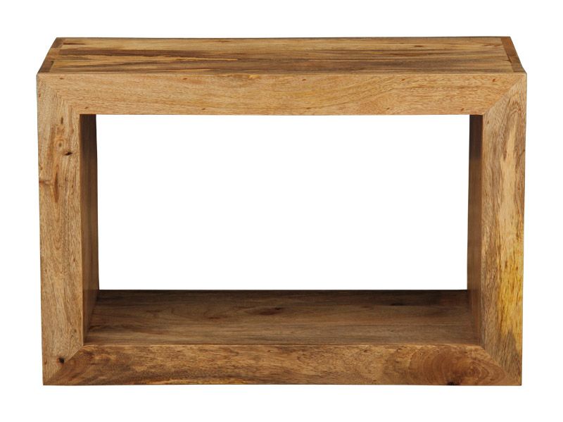 Light Mango Wood Rectangular Cube | Trade Furniture Company