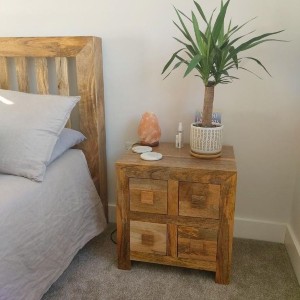 Light Dakota 4 Drawer Bedside Unit