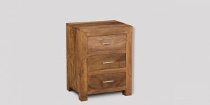 Cube 3 Drawer Bedside Cabinet